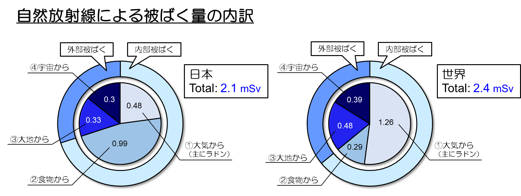 年間被ばく線量の比較